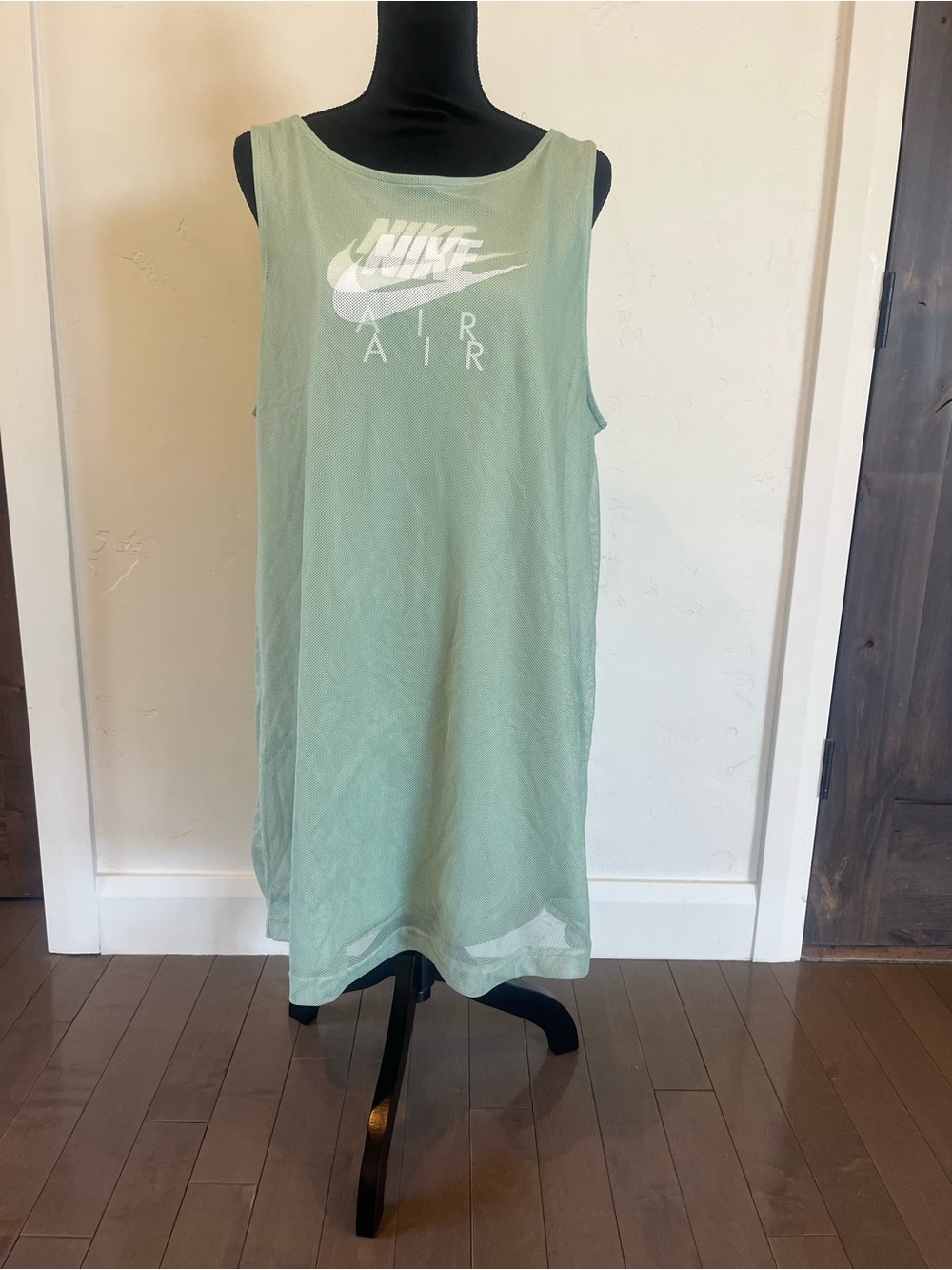Nike Mint Green Sleeveless Tank Dress with White Logo 1X NWT